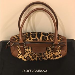Authentic Dolce & Gabanna Leopard Print Handbag