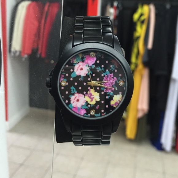 Flower print women's watch