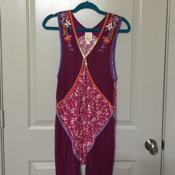 Embroidered tank, Anthropologie