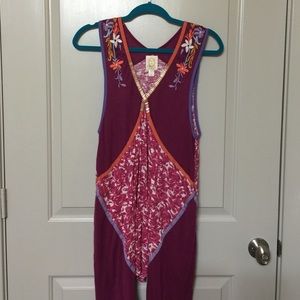 Embroidered tank, Anthropologie