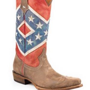 ⚜ FLASH SALE ⚜ Roper Rebel Flag Boots NWT