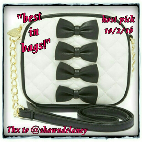 Betsey Johnson😁Camera & Bows PetiteBag