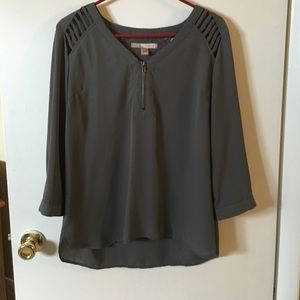 Grey cut out shirt