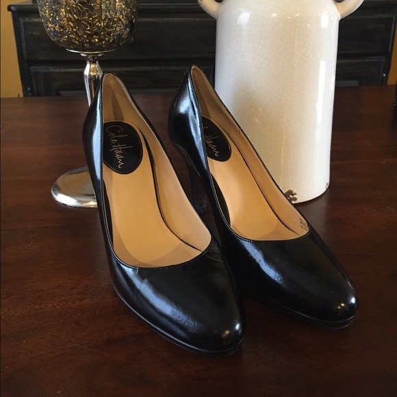 Cole Haan Nike air black heals size 7 exc cond - Picture 1 of 4