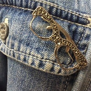 Sterling silver Marcasite glasses pen