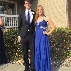Blue size 3 prom dress
