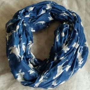 Dark Blue Moose Scarf