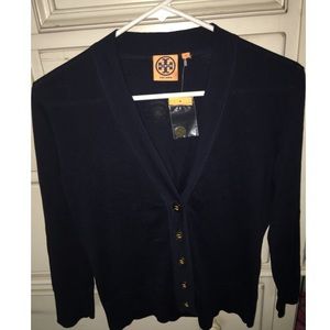 Tory Burch navy cardigan