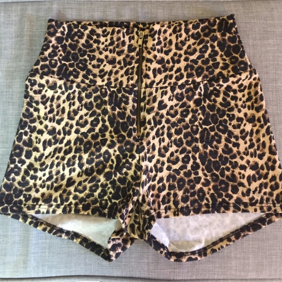 high waisted cheetah shorts