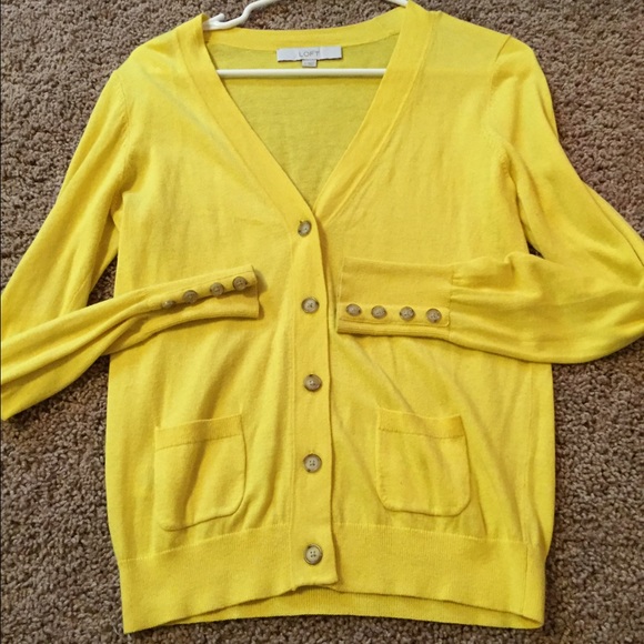 Yellow cardigan
