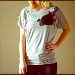 Boutique Top with Flower Detail