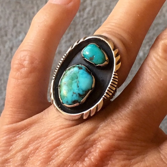 NAVAJO RING vintage sterling turquoise ✨🌵✨ - Picture 4 of 4
