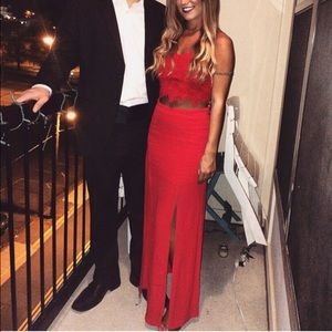 Red Two Piece dress