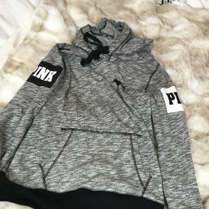 pink/Victoria's Secret grey hoodie