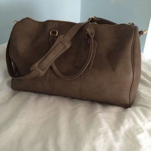 Sole Society oversized vegan weekender in taupe