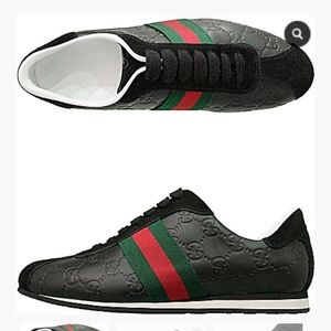 Womens Gucci "ICON" leather sneakers in size 5.5