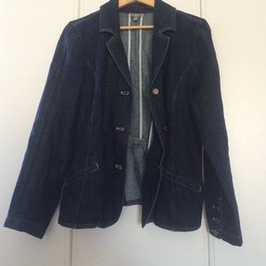 J. Jill Dark Wash Denim Jacket