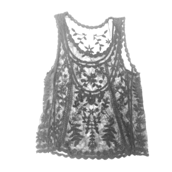 Sheet Black Lace Tank