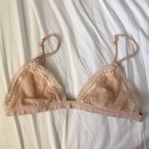 cream urban outfitters bralette