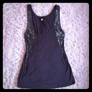 LUX bugle beaded tank tunic