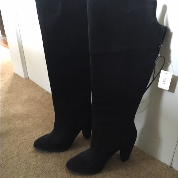 Suade knee high boots