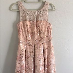 BLUSH SEQUIN DRESS
