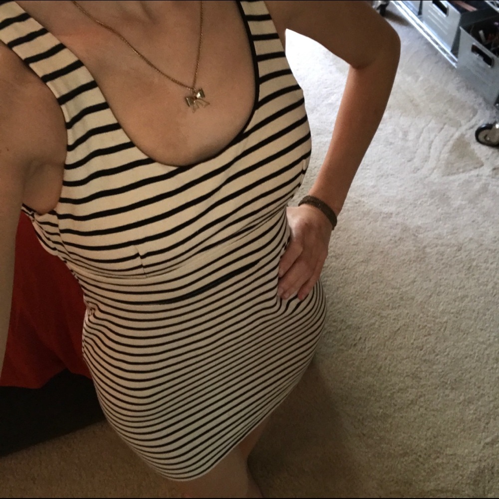 Perfect Dress Striped Dress With Statement Back - Picture 1 of 5