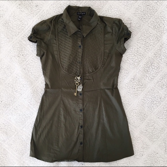 👚army green top only👚 - Picture 1 of 2