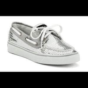 Silver Sequin Sperry's