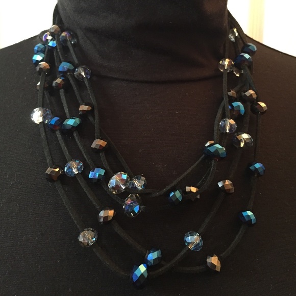 FINAL SALEIridescentBlue CrystalMulti-Strand