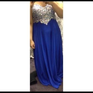 Navy blue prom dress