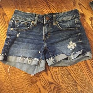 Dark wash jeans shorts!