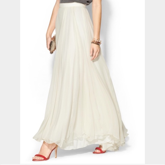 Halftone Heritage Georgette Silk Maxi skirt