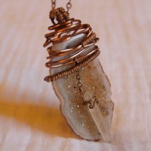 Rough Beautiful Handmade Geode Necklace