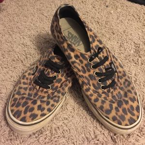 Leopard/cheetah print vans