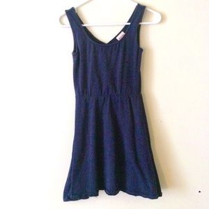 Keyhole back navy tank dress