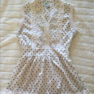 Heart tie back tank top