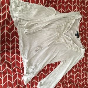 3/4 sleeve AE shirt with tassels