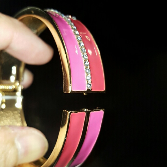 Bangle Bright Pink & Gold Boutique Style - Picture 4 of 4