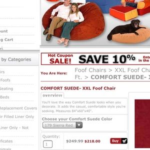 Fuf chair!! Big red foam chair