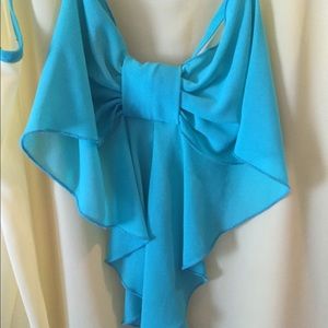 Yellow & aquamarine shirt from a boutique!