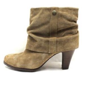 BCBG Paris Suede Leather Booties