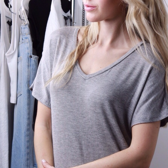 SOLD OUT▫️Gray Midi Tee Dress - Picture 2 of 4