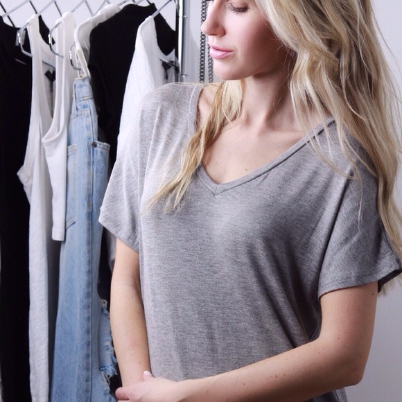 SOLD OUT▫️Gray Midi Tee Dress - Picture 4 of 4