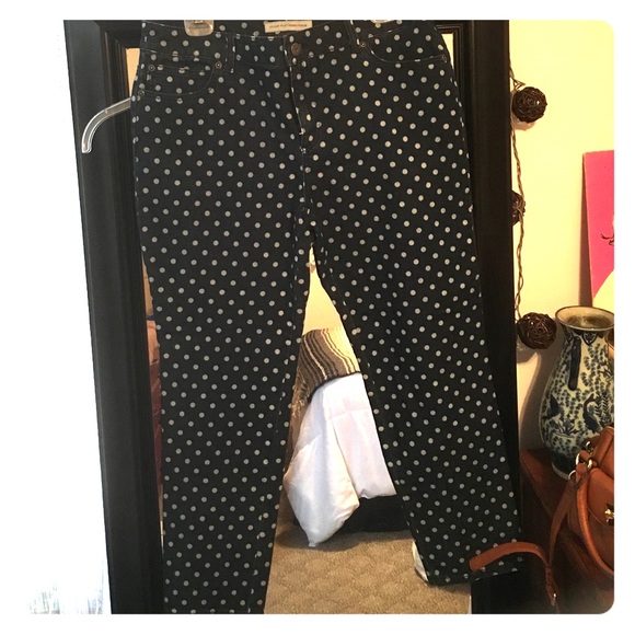 Plus sized polka dot skinny legged Jean