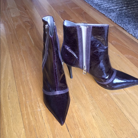 Carlos Santana purple ankle boot
