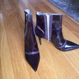 Carlos Santana purple ankle boot