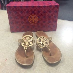Tory Burch Miller metallic sandals 8.5