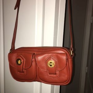 Leather Marc by Marc Jacobs Turnlock Messenger bag