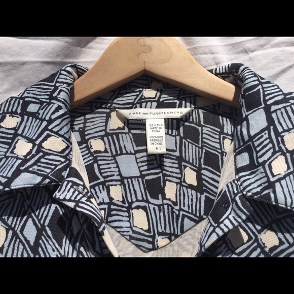 Diane Von Furstenberg Silk geometric Mini-Dress - Picture 4 of 4